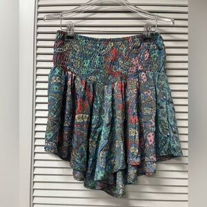 EARTHBOUND Asymmetrical Paisley Shorts- Multicolor XXL